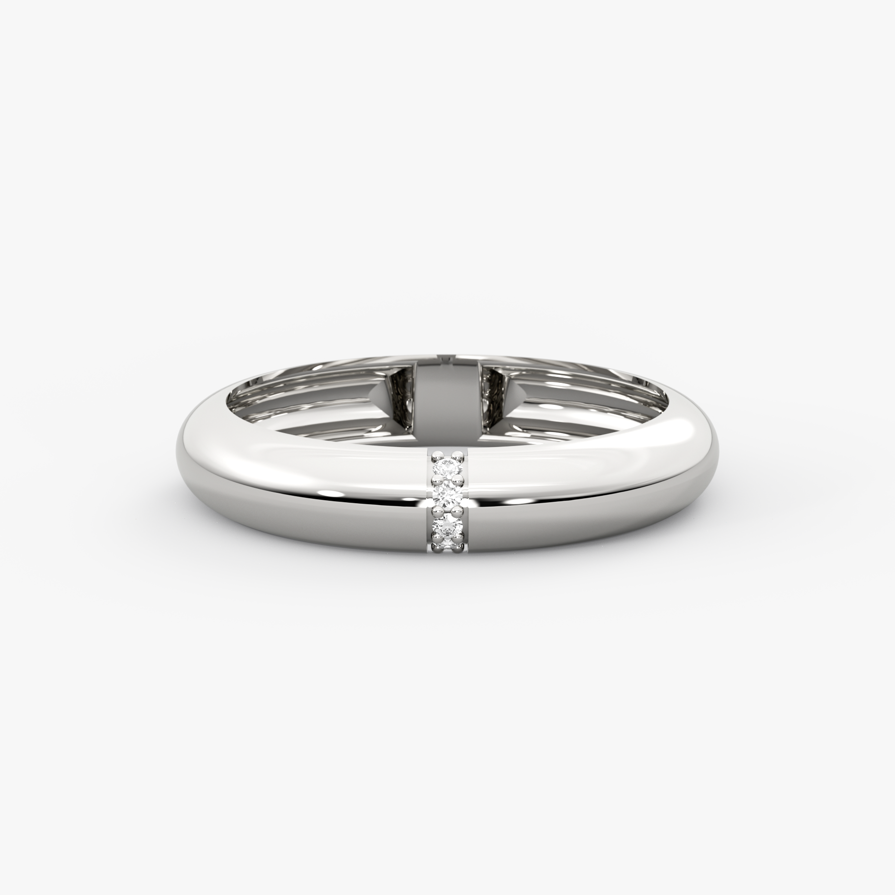 14K Gold Diamond Wedding Band – Auren