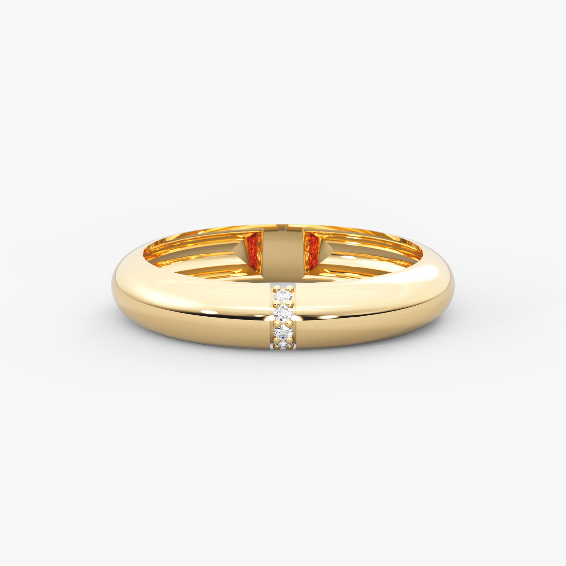 14K Gold Diamond Wedding Band – Auren