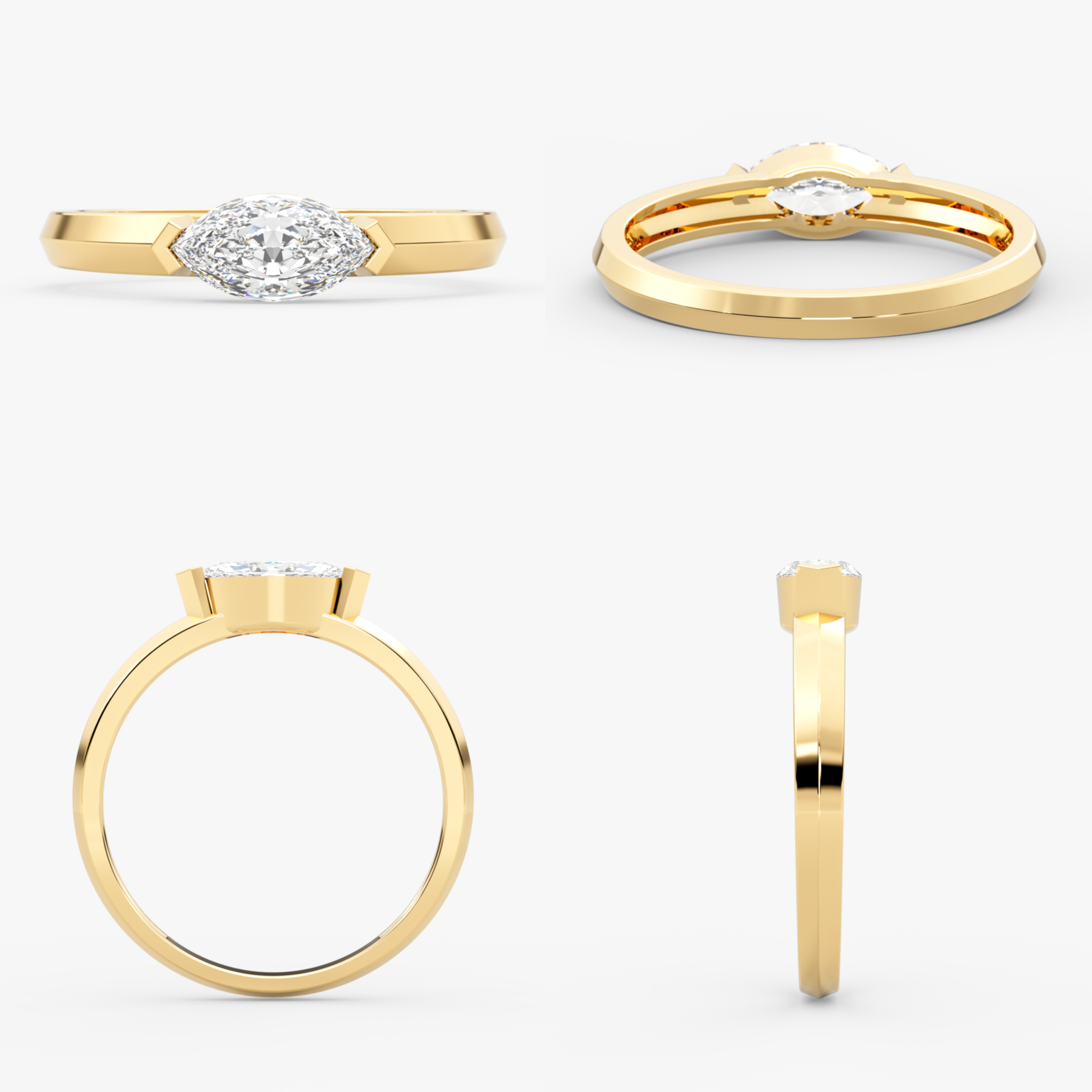 Marquise Lab Grown Diamond Engagement Ring – Lythe