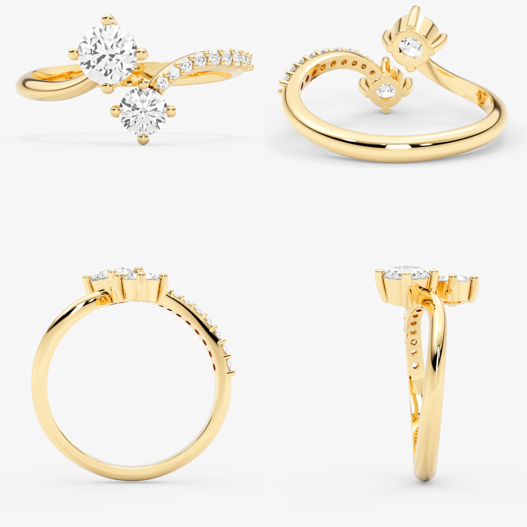 Lab Grown Diamond Coil Ring – Aroxi