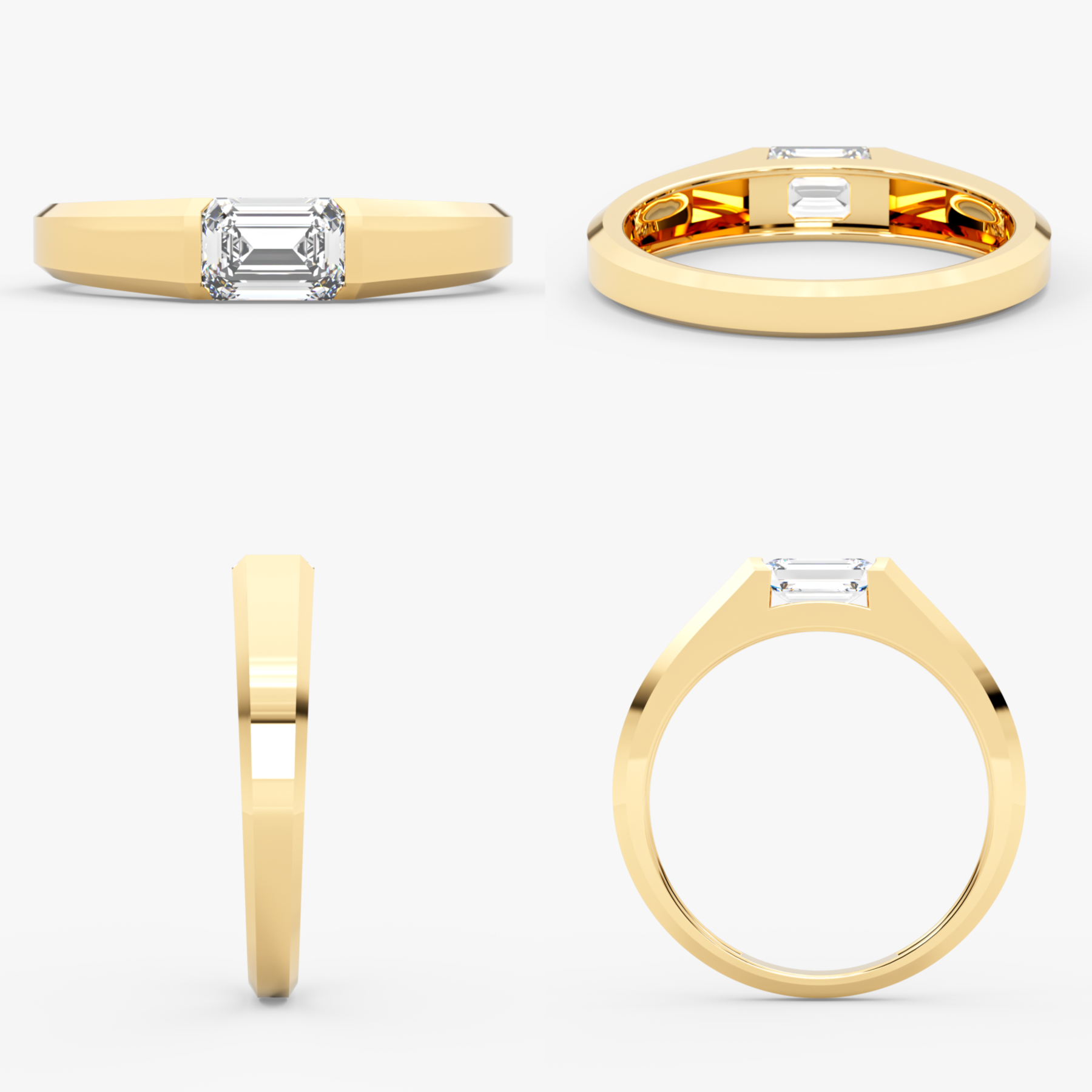 Emerald Cut Lab Grown Diamond Engagement Ring – Rilsa