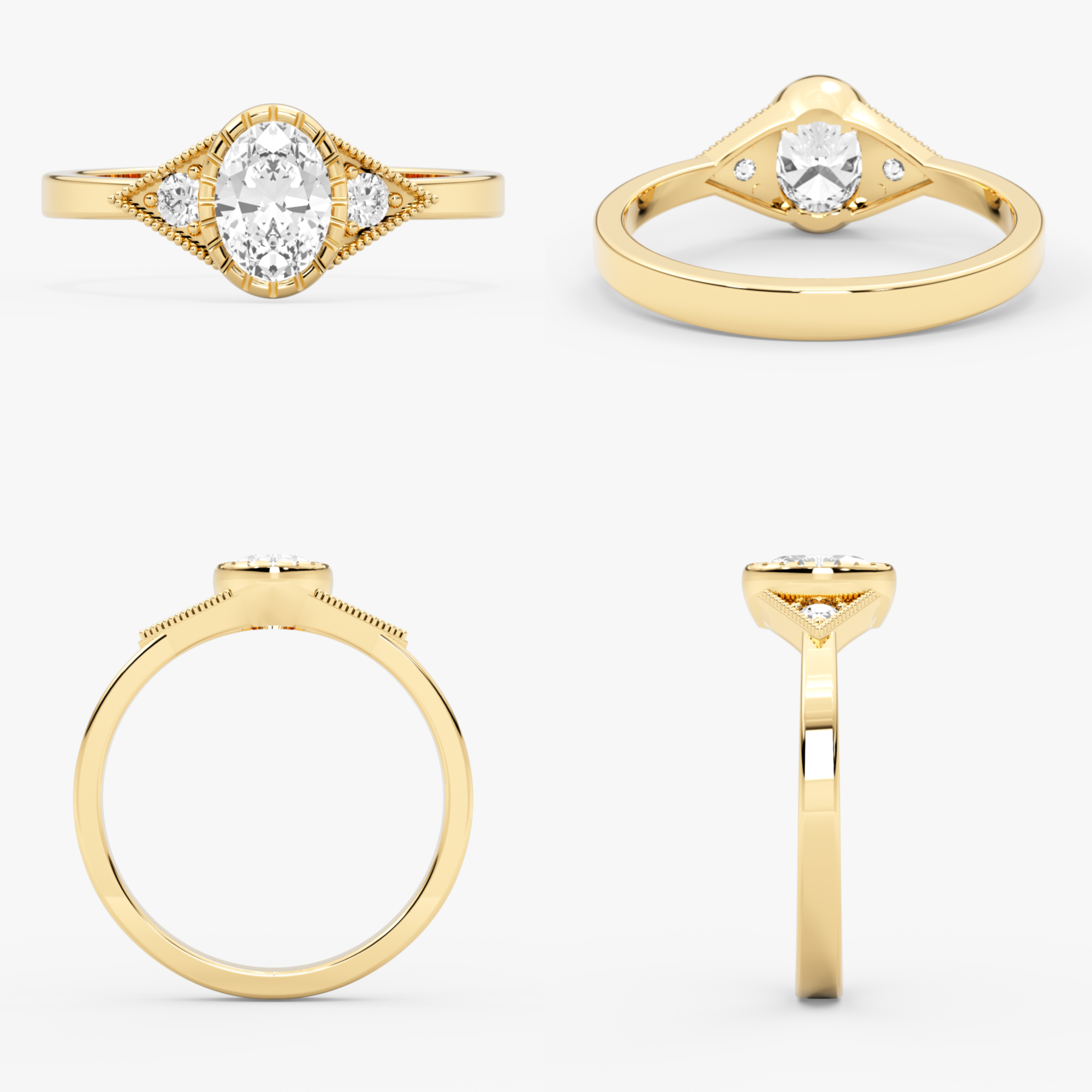 Oval Cut Lab Grown Diamond Engagement Ring – Nerai