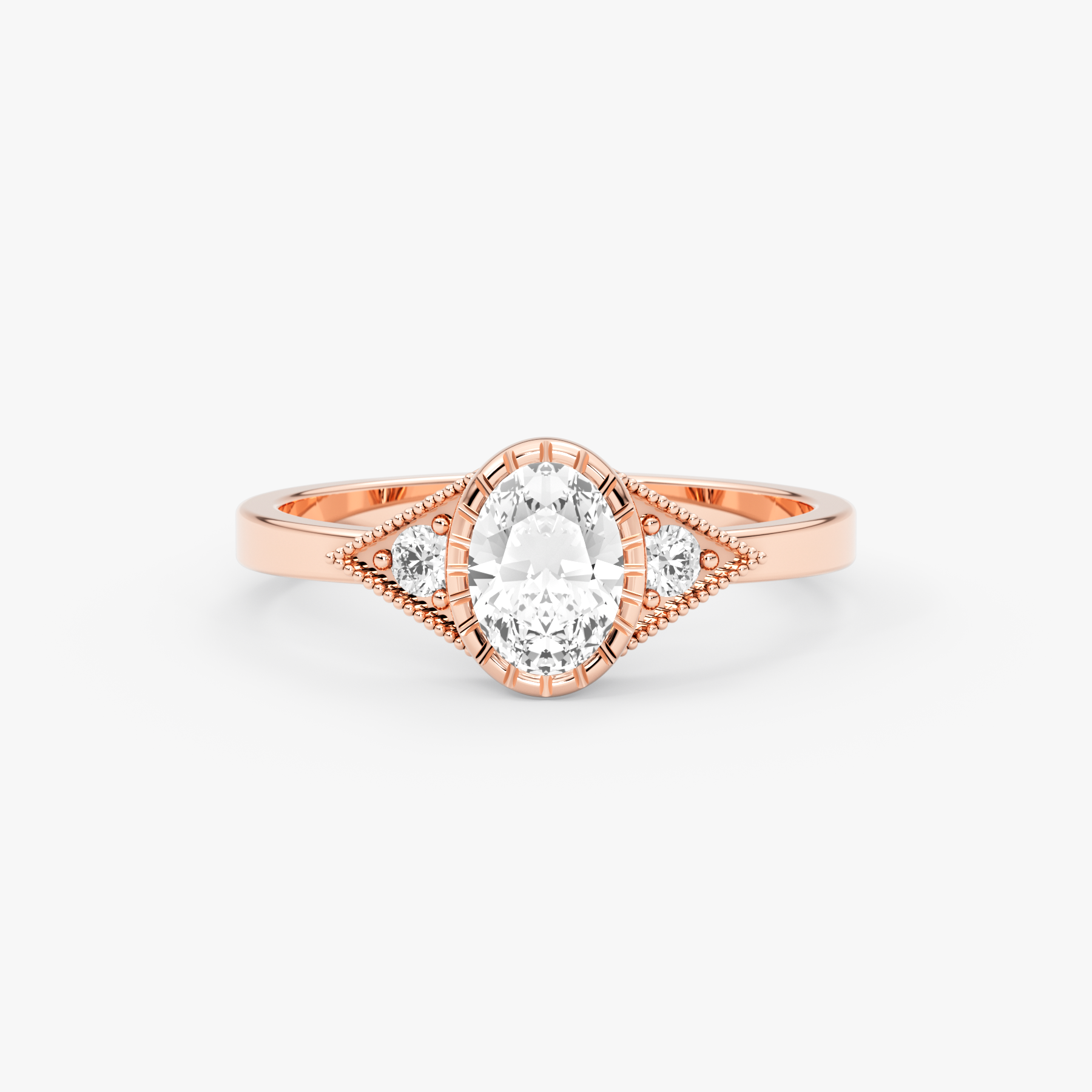 Oval Cut Lab Grown Diamond Engagement Ring – Nerai