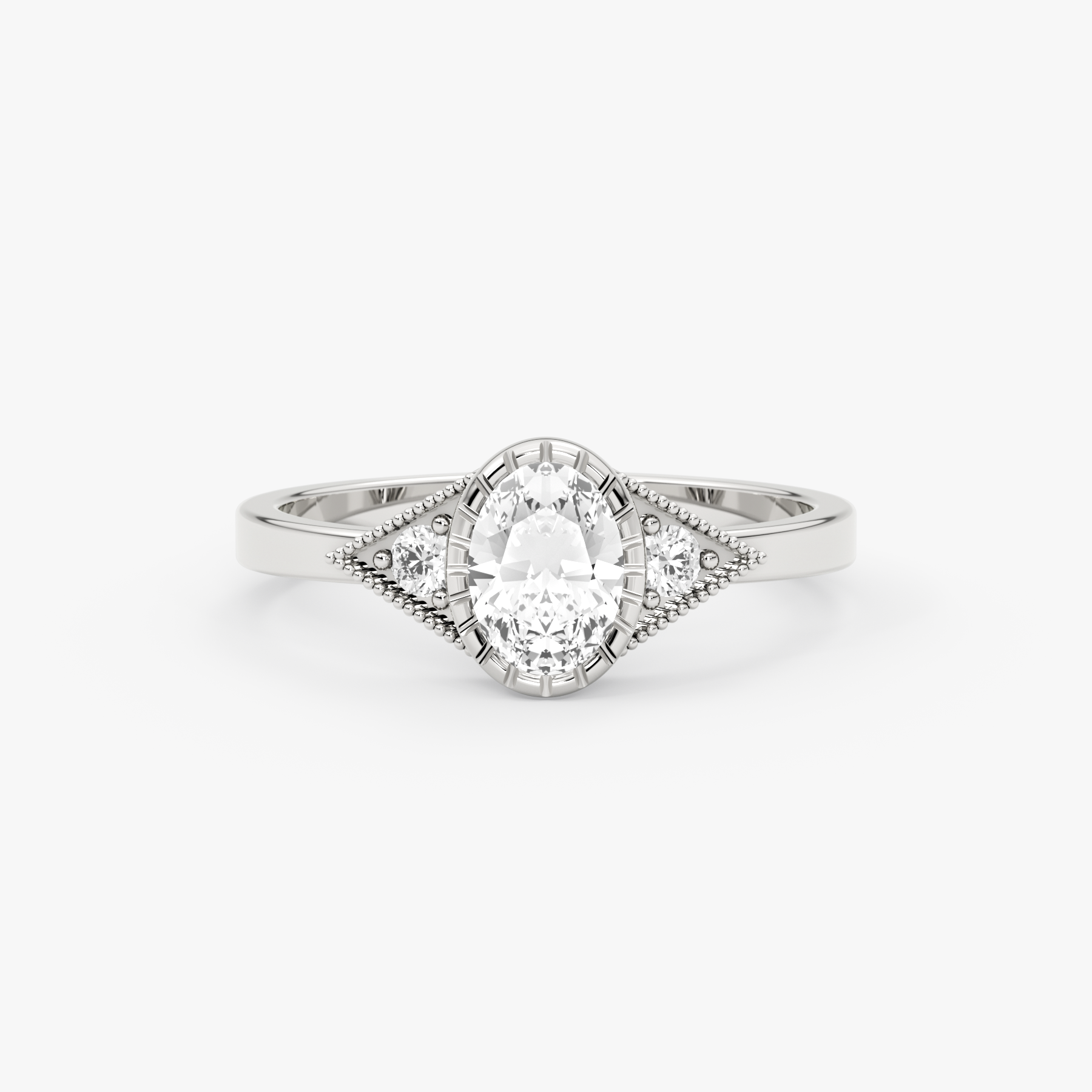 Oval Cut Lab Grown Diamond Engagement Ring – Nerai