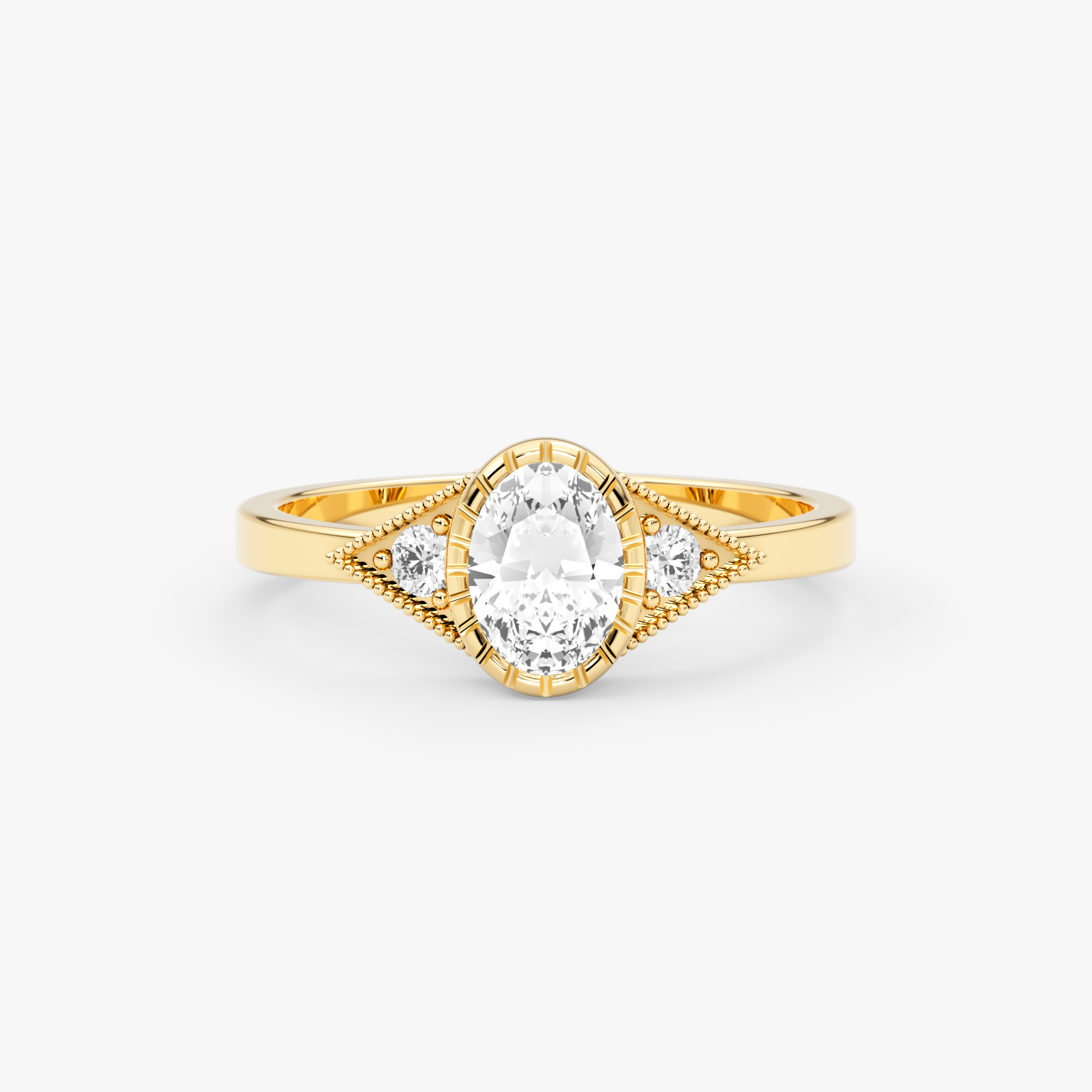 Oval Cut Lab Grown Diamond Engagement Ring – Nerai