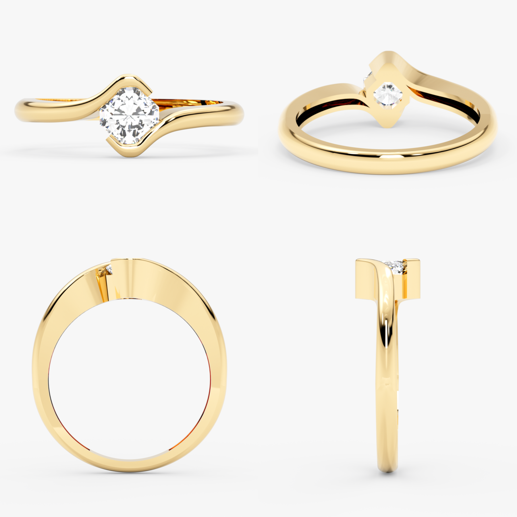 Asscher Lab Grown Diamond Engagement Ring – Kyren