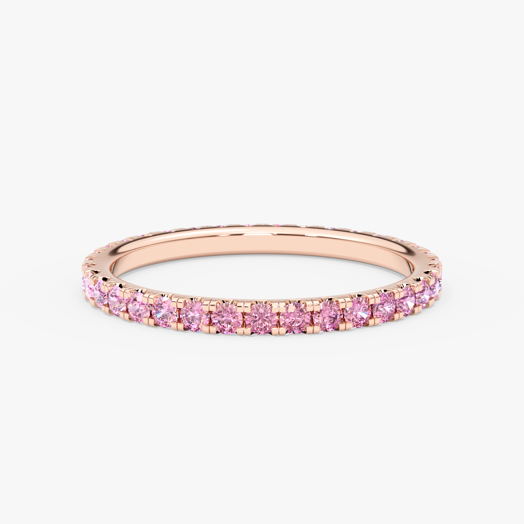 14K Gold Pink Sapphire Full Eternity Band Ring — Belloria