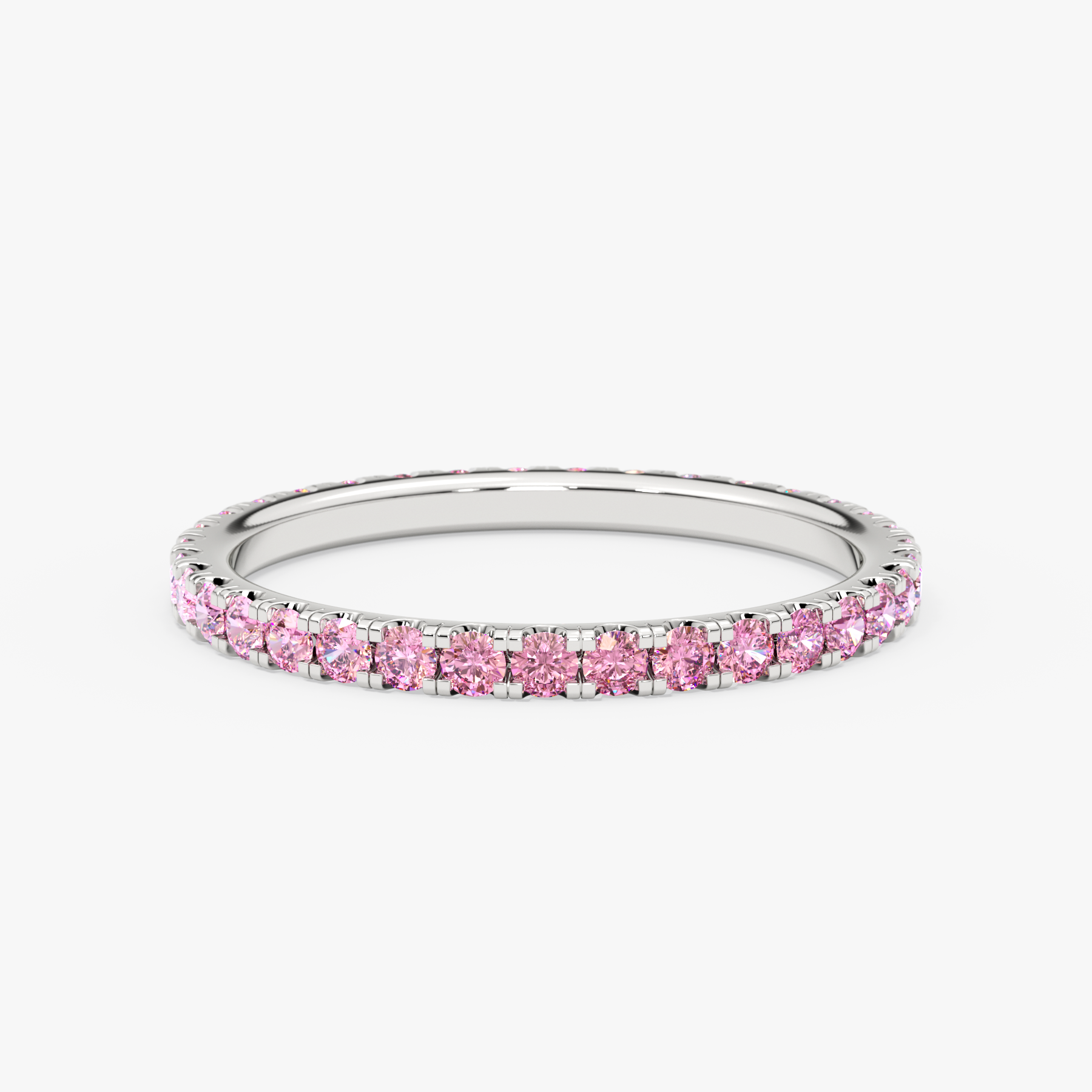 14K Gold Pink Sapphire Full Eternity Band Ring — Belloria