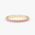 14K Gold Pink Sapphire Full Eternity Band Ring — Belloria