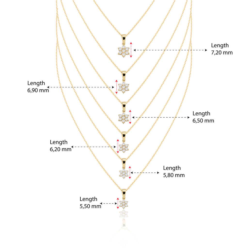 14K Gold Diamond Flower Necklace – Bloom