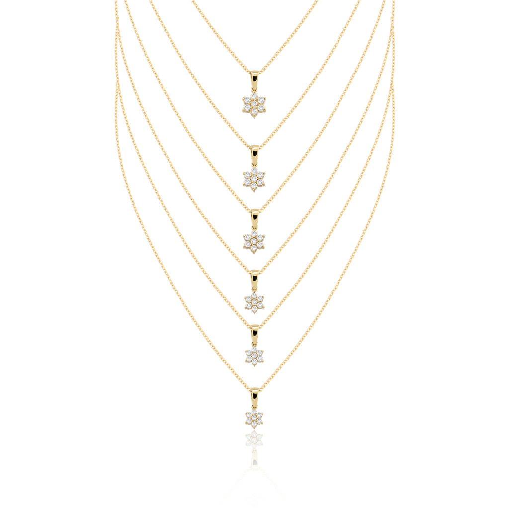 14K Gold Diamond Flower Necklace – Bloom
