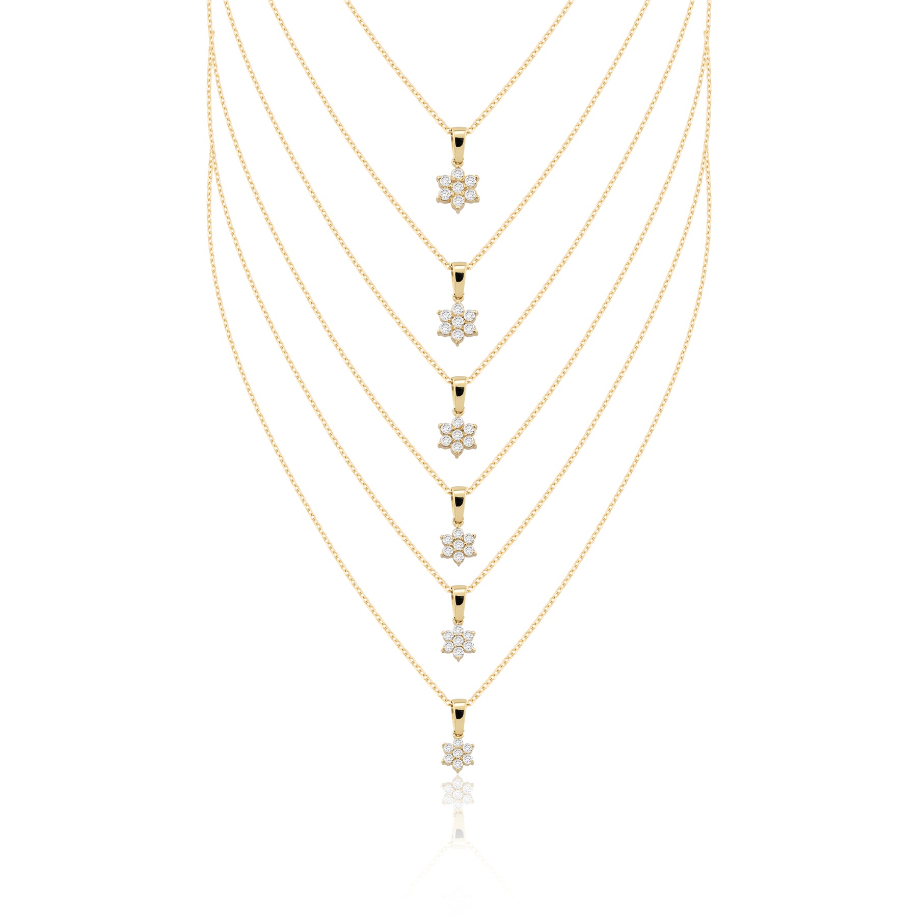 14 Ayar Altın Pırlanta Çiçek Kolye – Bloom 