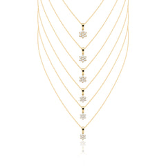 14K Gold Diamond Flower Necklace – Bloom