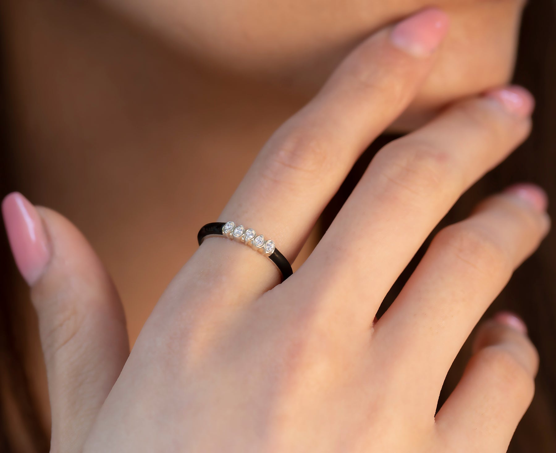 14 Ayar Altın Çok Renkli Elmas Mineli Yüzük – Marvyn 