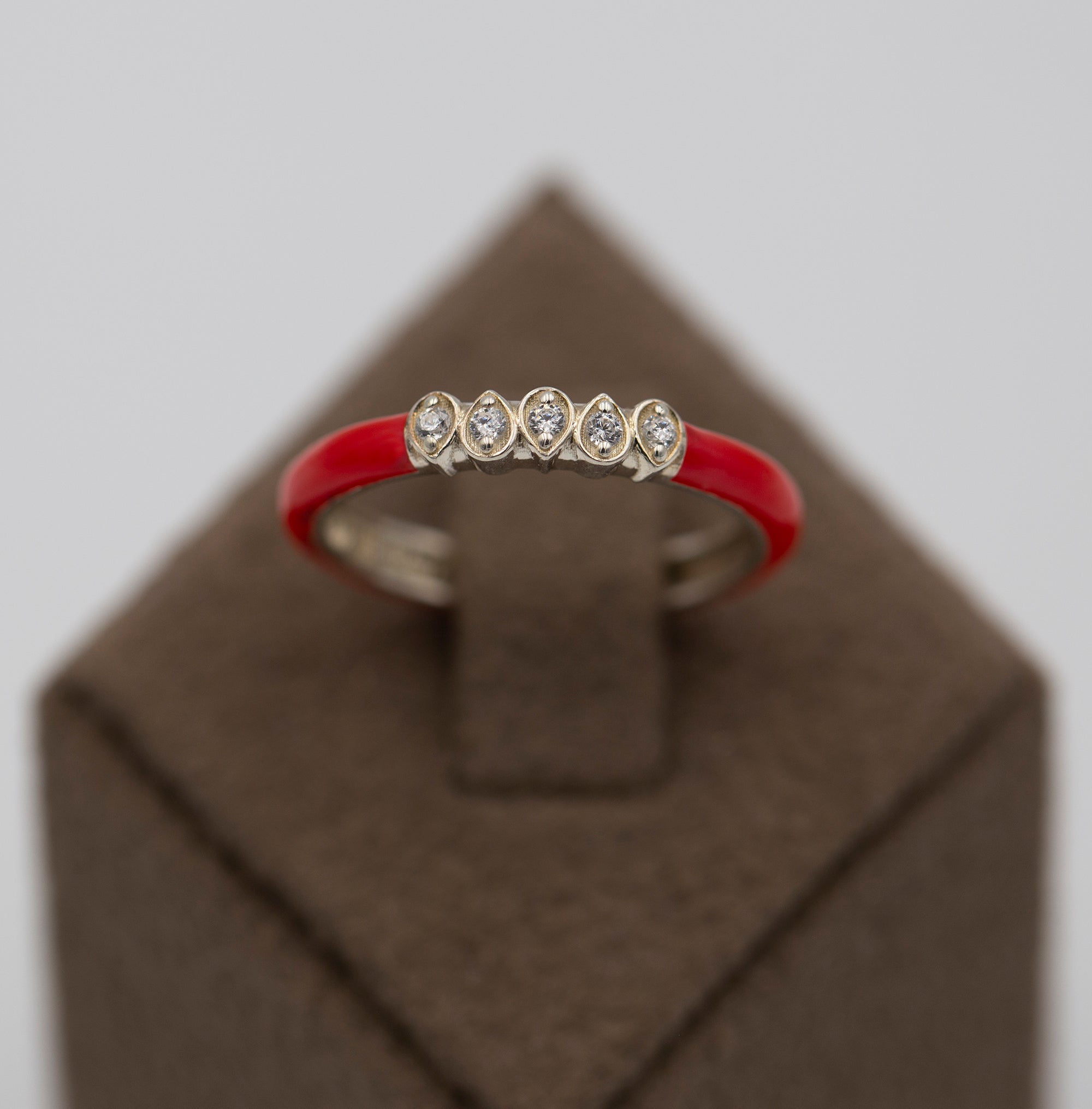 14K Gold Multicolor Diamond Enamel Ring – Marvyn