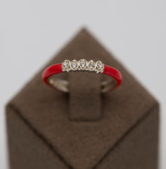 14K Gold Multicolor Diamond Enamel Ring – Marvyn