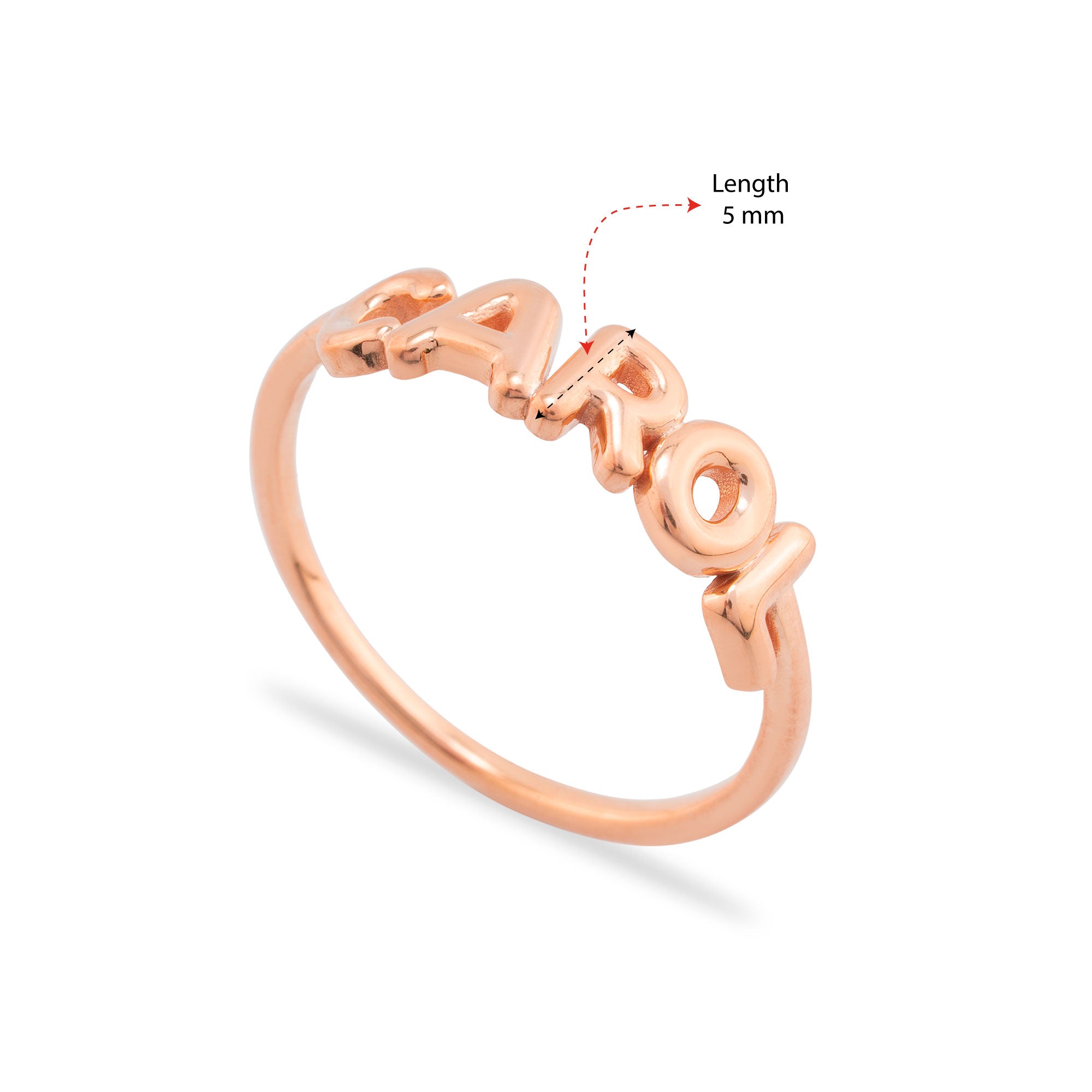 14K Gold Custom Name Ring for Women/ Personalized Gold Name Ring/ Bold Letter Name Ring/ Custom Gold Jewelry Gift/ Gift for Her