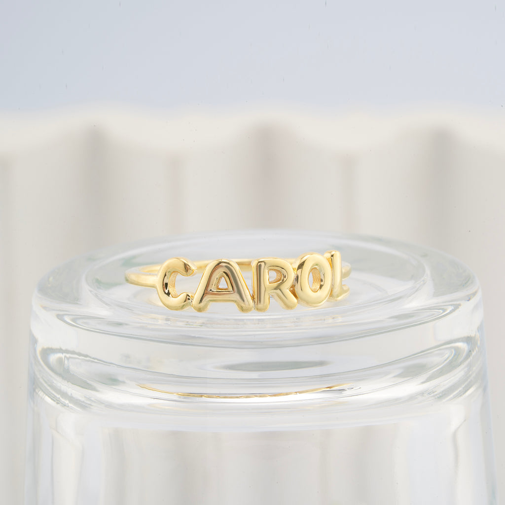 14K Gold Personalized Name Ring for Women – Elysia