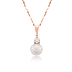 14 Ayar Altın İnci ve Elmas Kolye – Elysian 