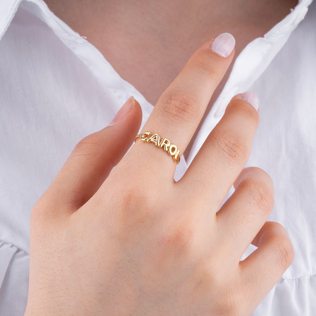 14K Gold Personalized Name Ring for Women – Elysia
