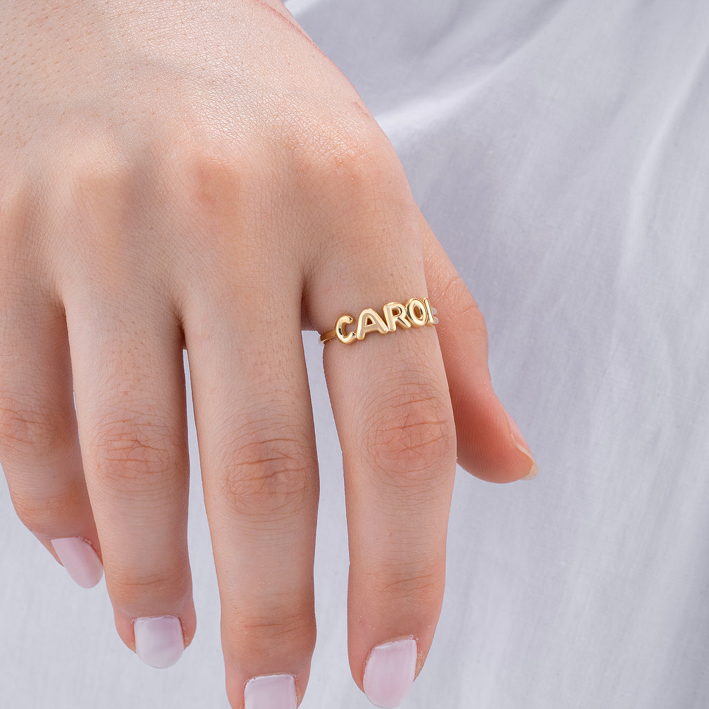 14K Gold Personalized Name Ring for Women – Elysia