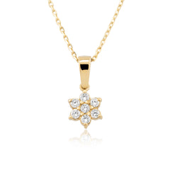 14K Gold Diamond Flower Necklace – Bloom