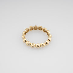 14 Ayar Altın Top Yüzük - Kadınlar için Zarif Boncuklu Üst Üste Takılabilir Yüzük/ Altın Üst Üste Takılabilir Yüzük/ Kadınlar için Altın Üst Üste Takılabilir Yüzük/ Kadınlara Hediye/ Anneler Günü