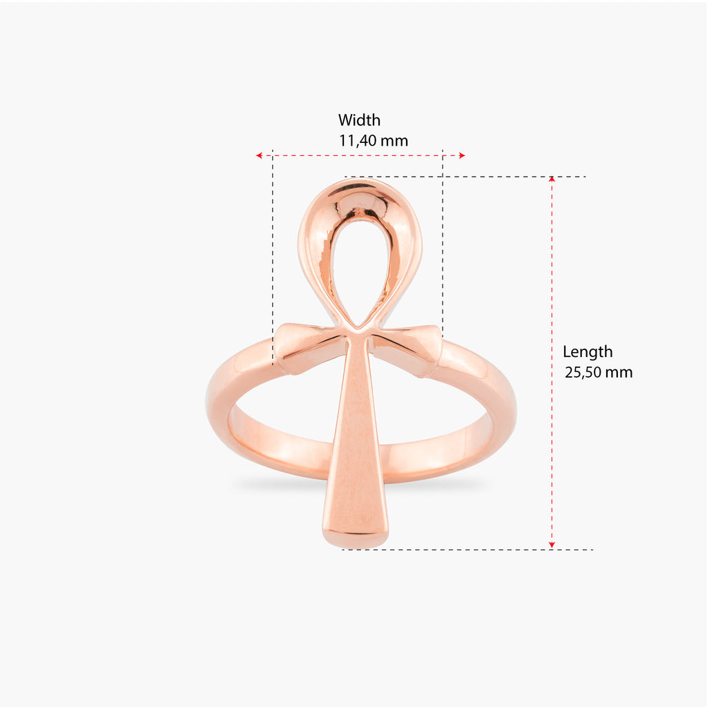 14K Gold Ankh Ring, Egyptian Symbol of Life – Neriah
