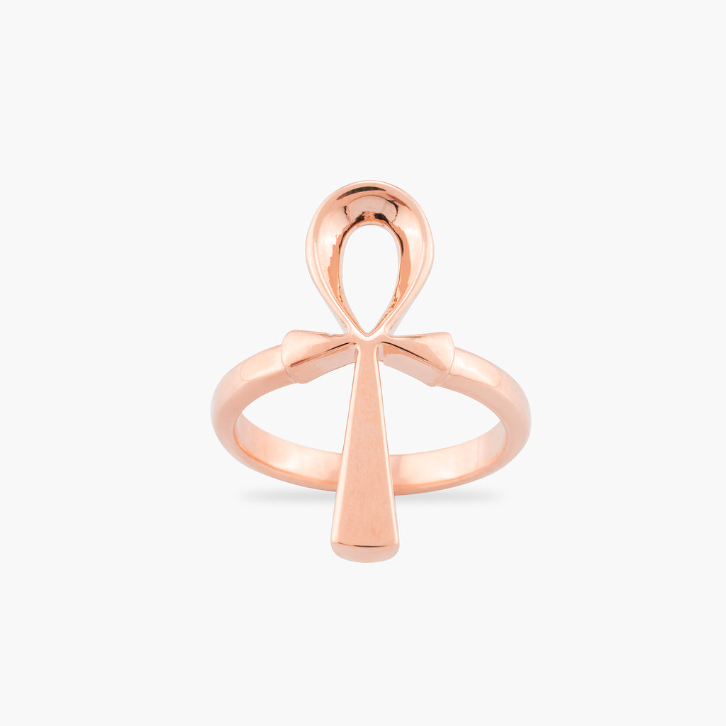 14K Gold Ankh Ring, Egyptian Symbol of Life – Neriah