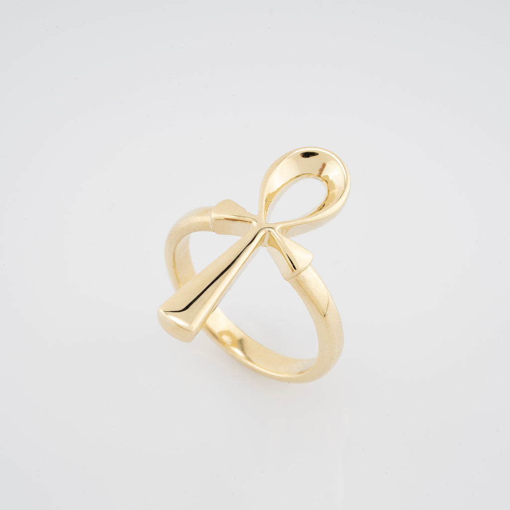 14K Gold Ankh Ring, Egyptian Symbol of Life – Neriah