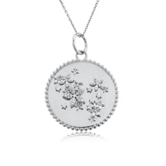 14K Gold Diamond Floral Medallion Necklace – Blossom