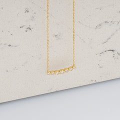 14K Gold Bezel-Set Diamond Bar Necklace – Aurora