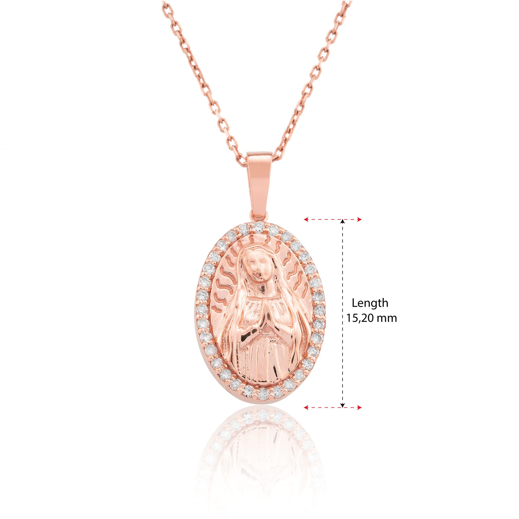 14 Ayar Altın Meryem Ana Kolyesi – Sancta 