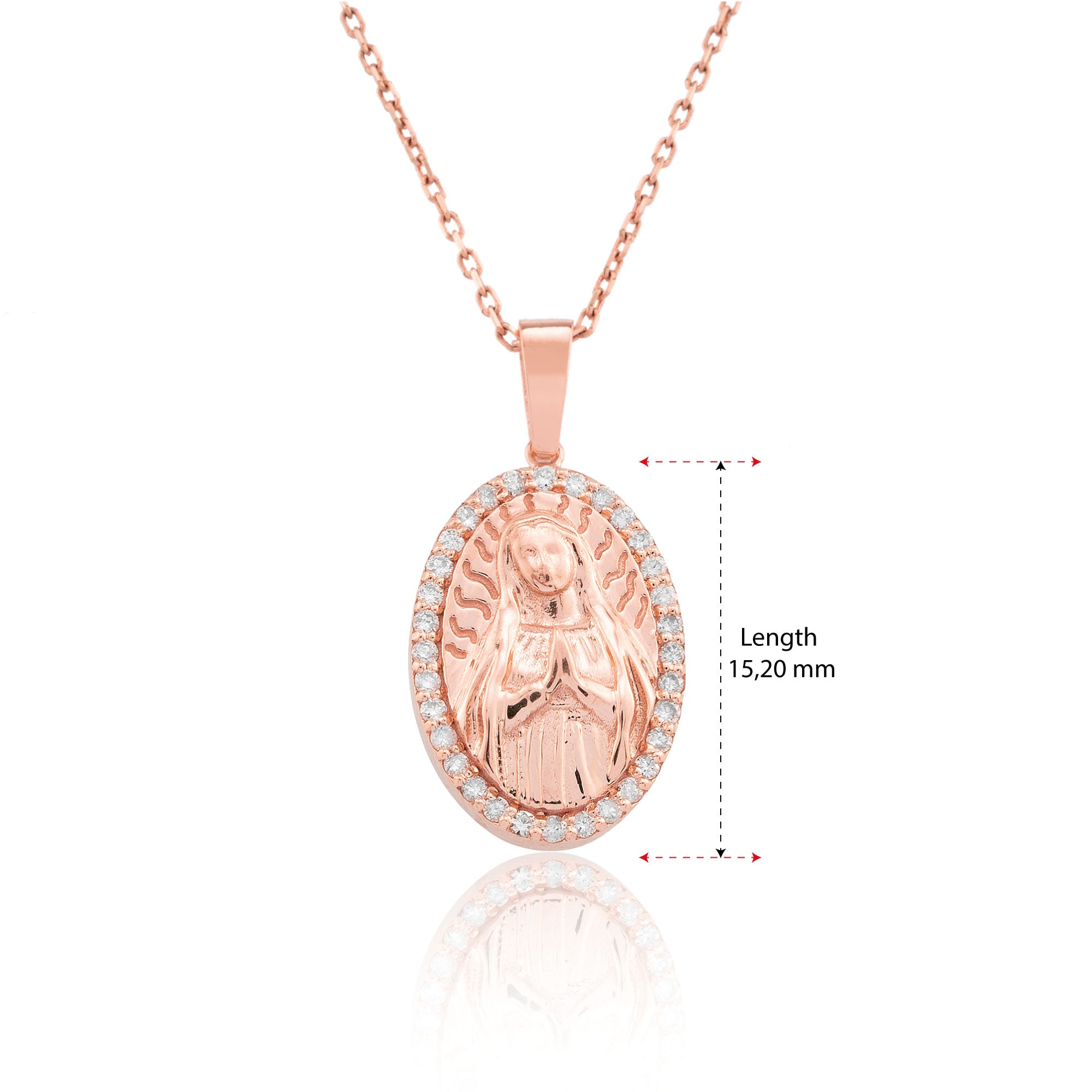 14K Gold Virgin Mary Necklace – Sancta