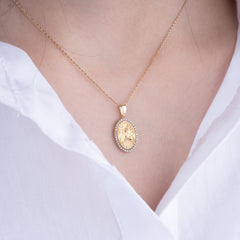 14 Ayar Altın Meryem Ana Kolyesi – Sancta 