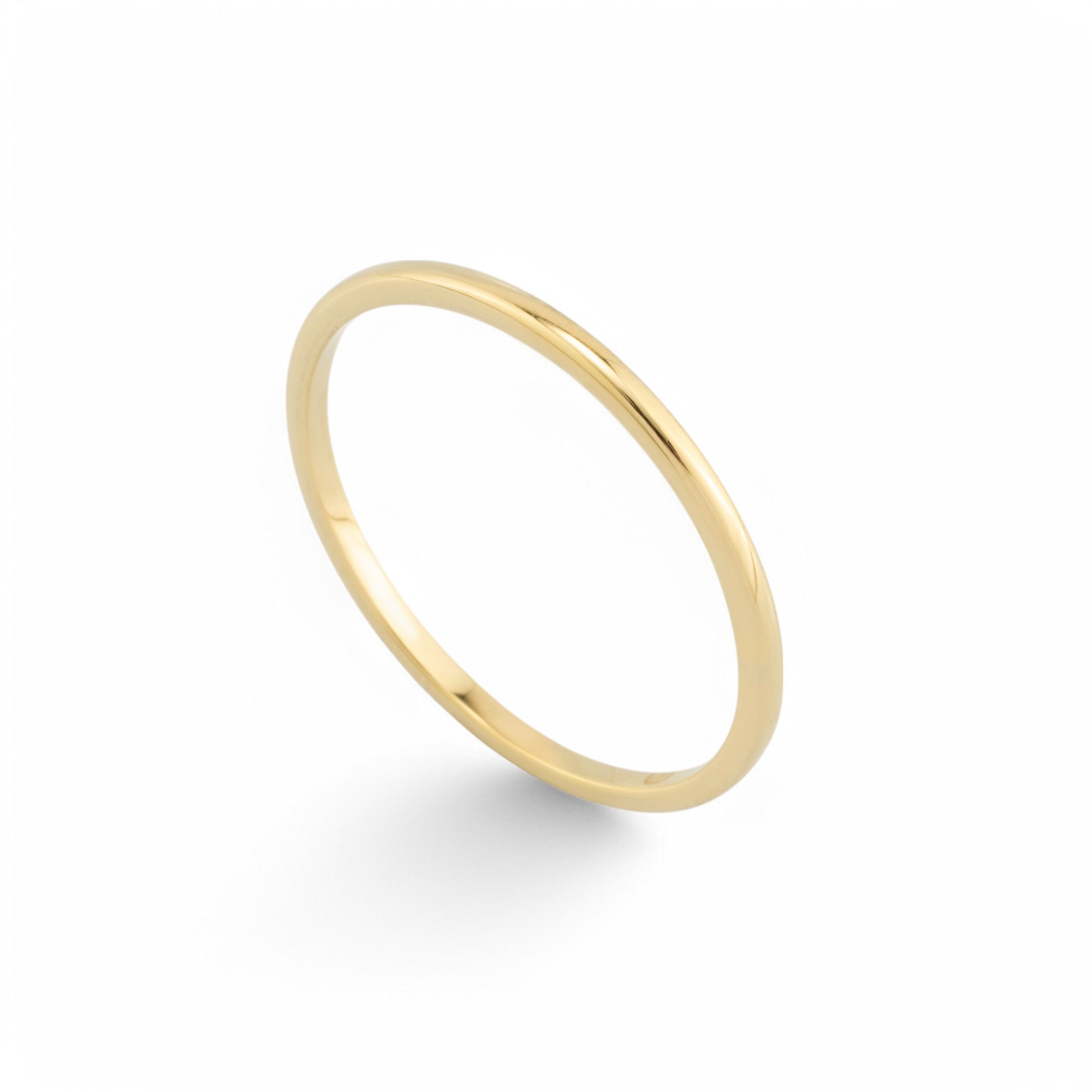 14K Gold Minimalist Wedding Band for Women – Elara
