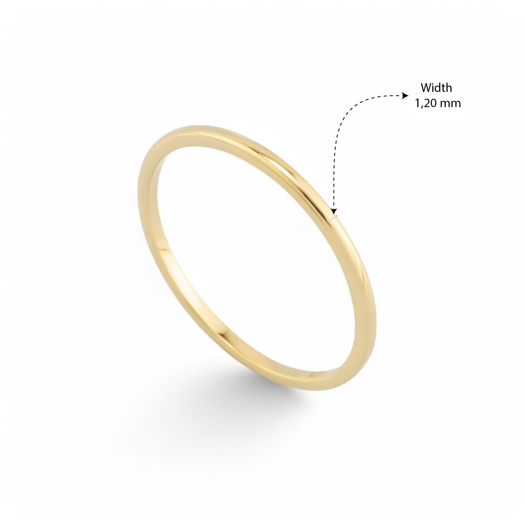 14K Gold Minimalist Wedding Band for Women – Elara