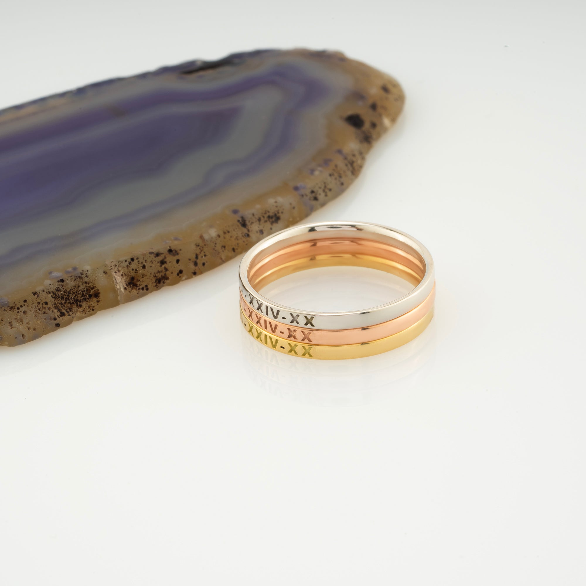 14K Gold Classic Wedding Band Set for Couples – Sienna