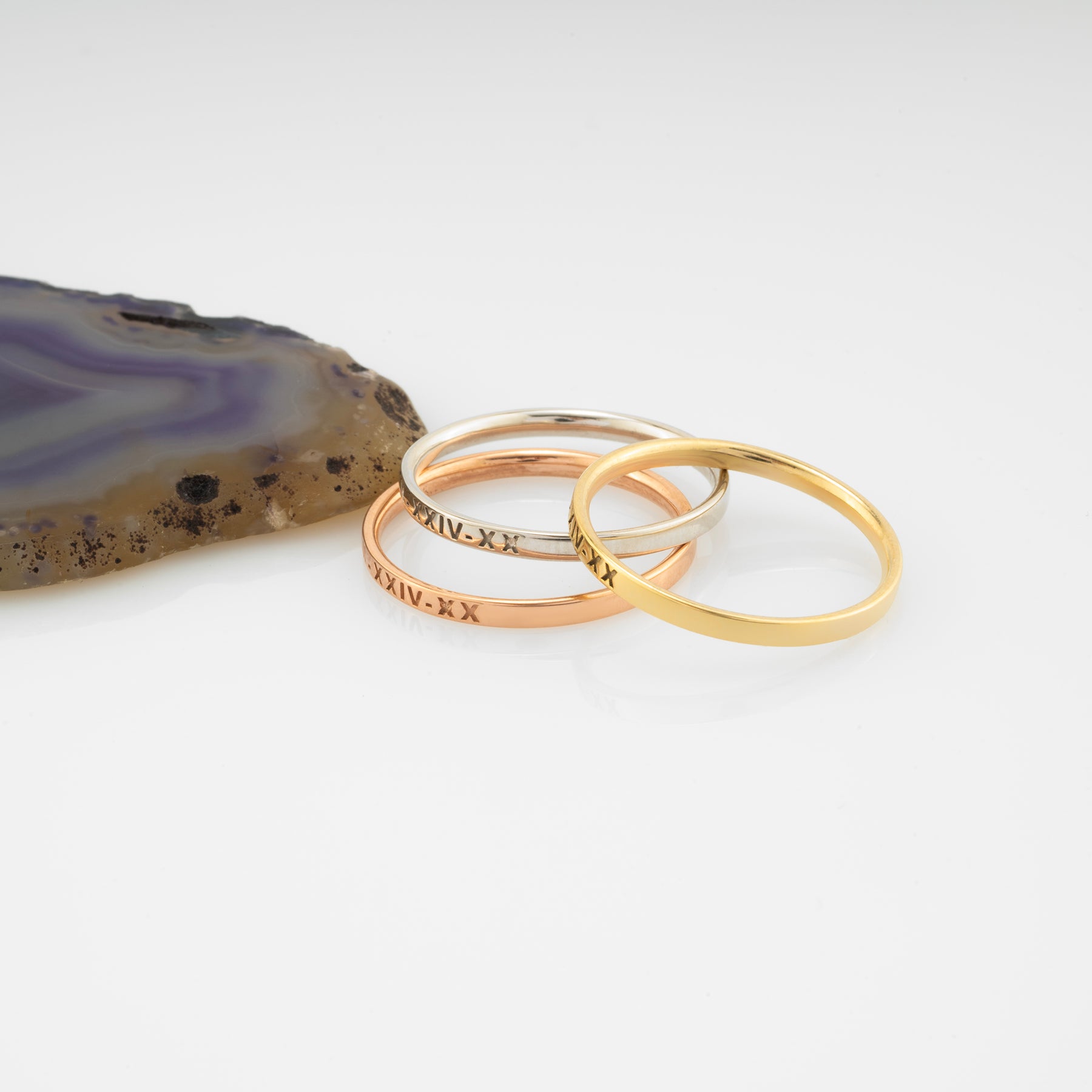 14K Gold Classic Wedding Band Set for Couples – Sienna