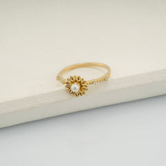 14K Gold Pearl & Diamond Ring – Elyen