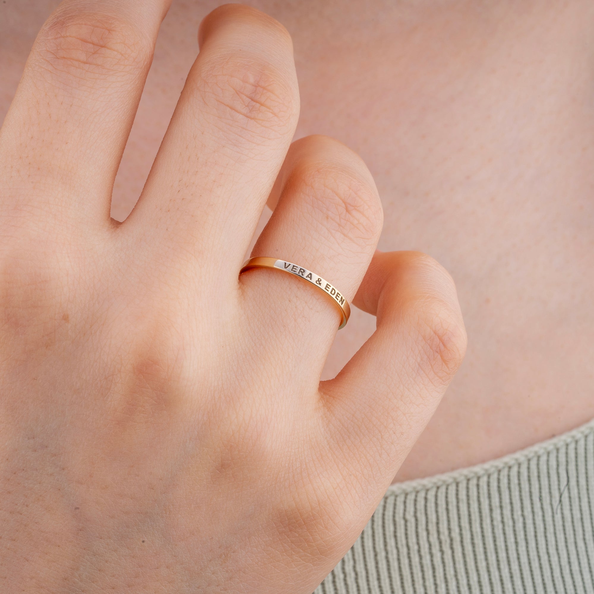 14K Gold Wedding Bands/ Men's Gold Wedding Band/ Women's Gold Wedding Band/ His and Hers Bands/ Gift for Her/ Gift for Him/ Custom Gold Ring