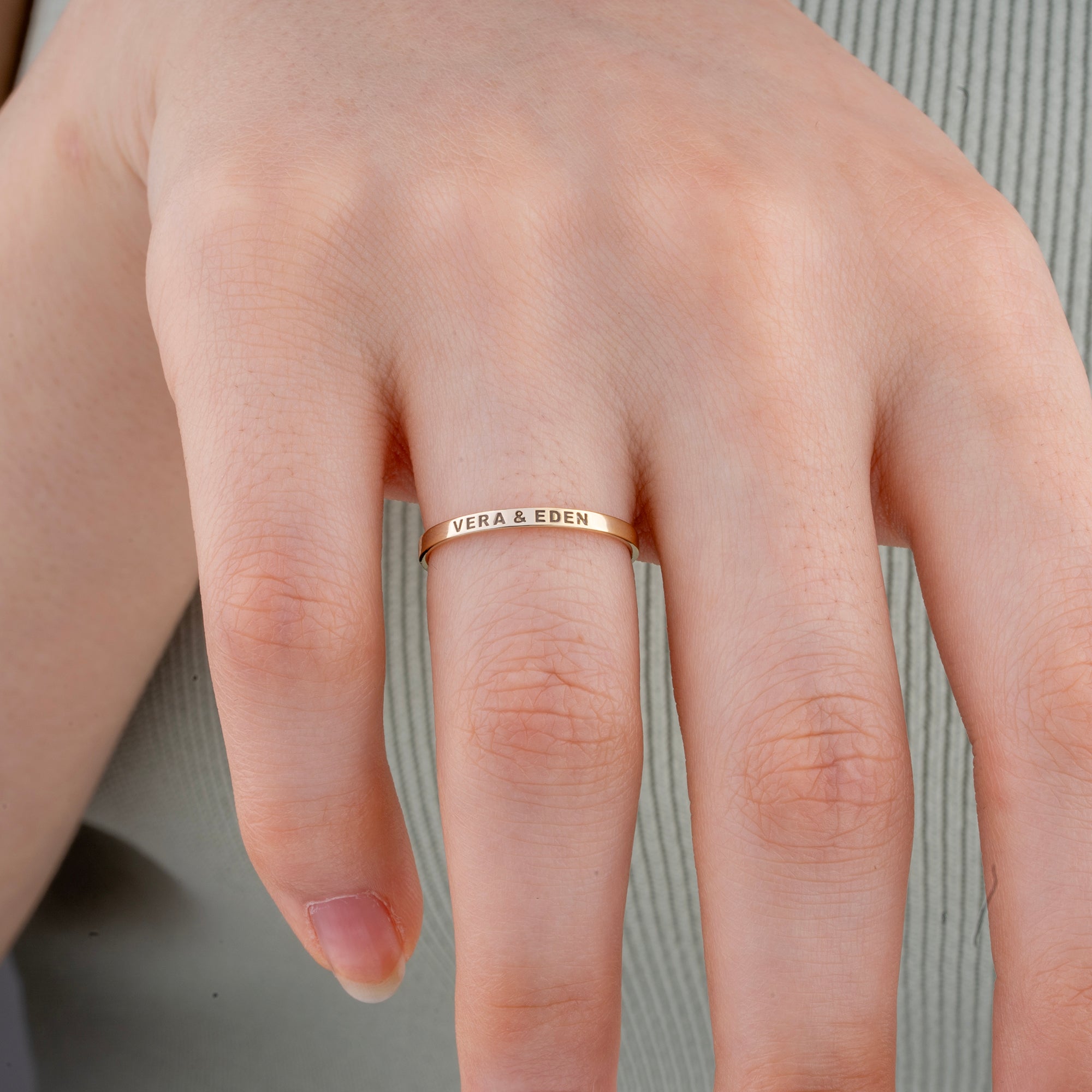 14K Gold Wedding Bands/ Men's Gold Wedding Band/ Women's Gold Wedding Band/ His and Hers Bands/ Gift for Her/ Gift for Him/ Custom Gold Ring