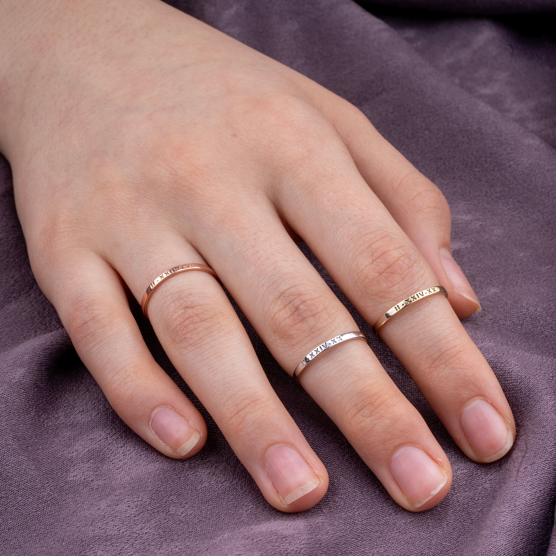 14K Gold Classic Wedding Band Set for Couples – Sienna