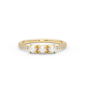 14K Gold Pearl & Diamond Band Ring – Melora
