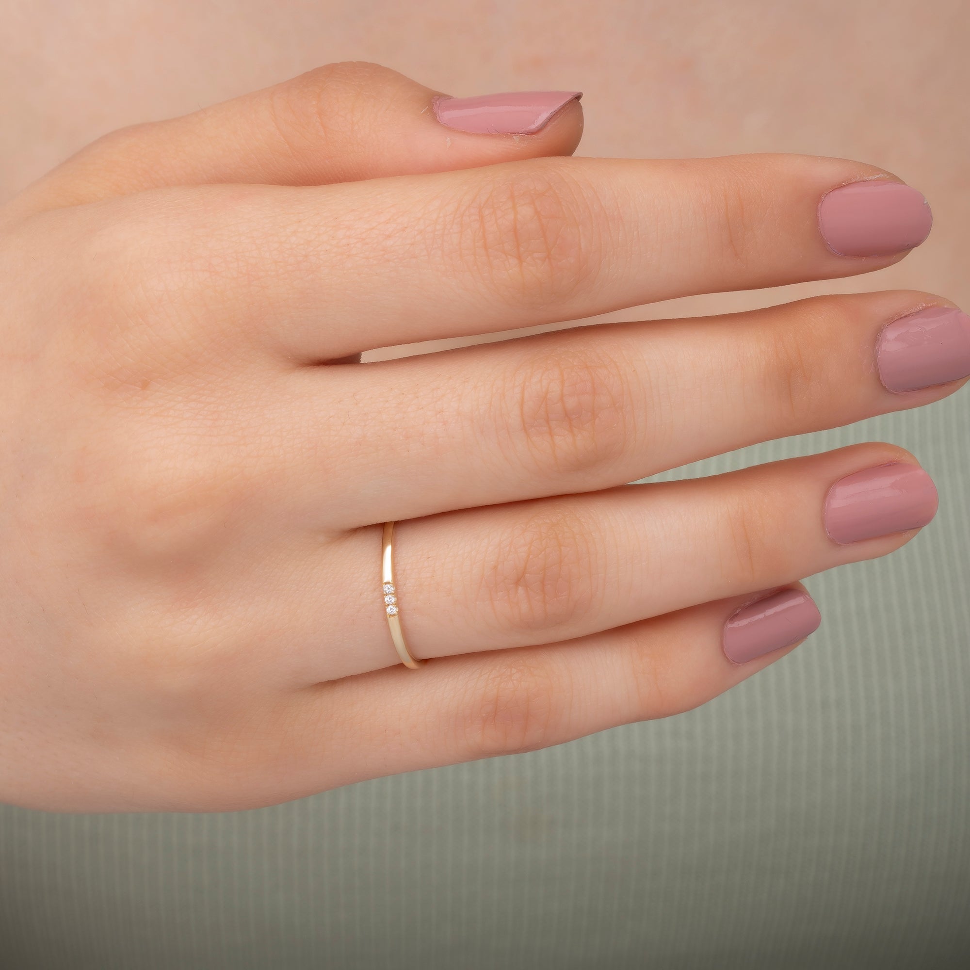 14K Gold Stackable Diamond Ring Set – Evara