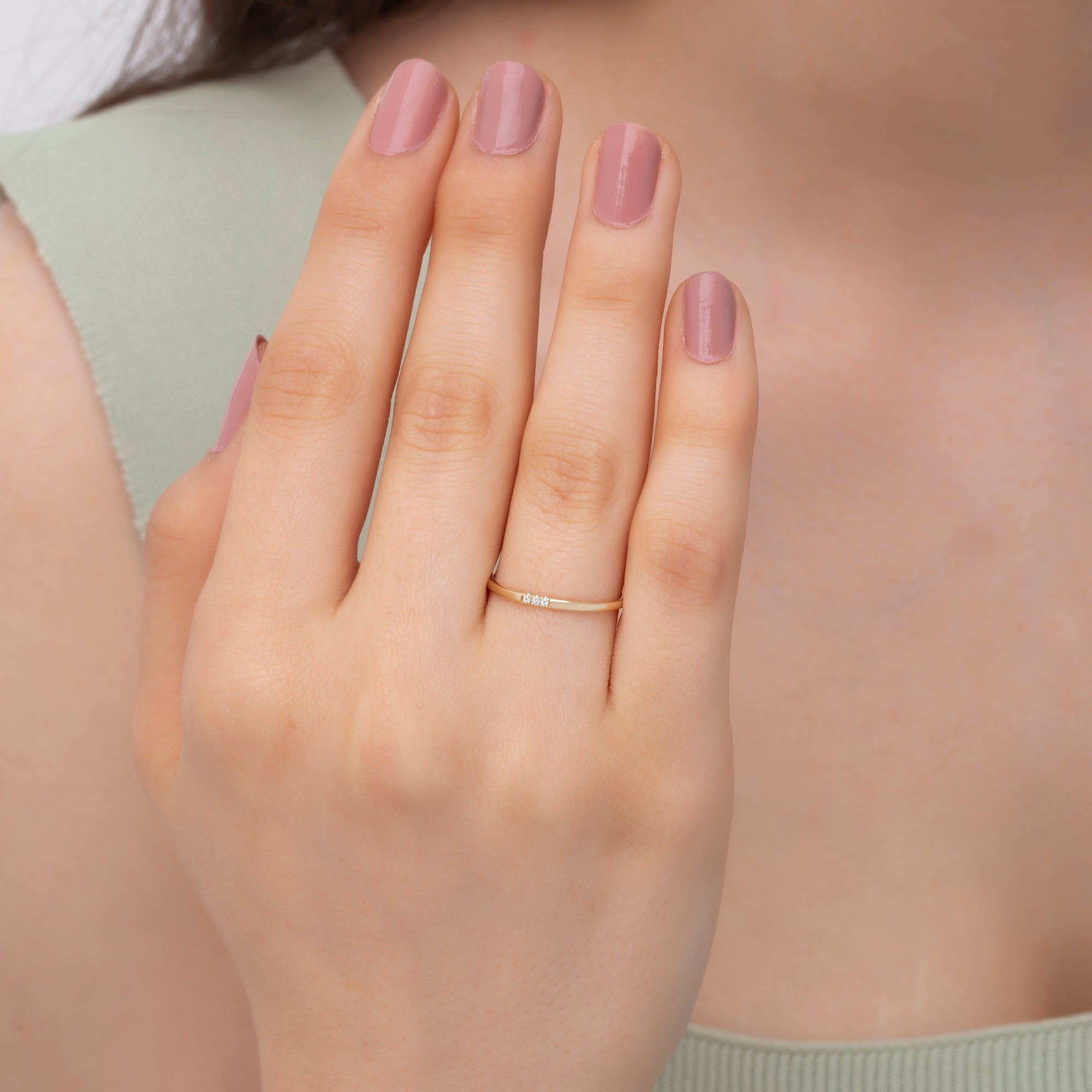 14K Gold Stackable Diamond Ring Set – Evara