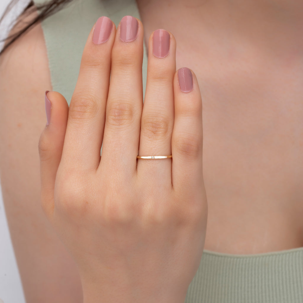 14K Gold Stackable Diamond Ring Set – Evara