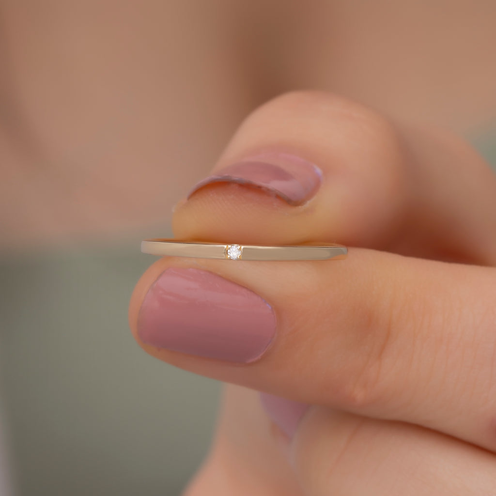 14K Gold Stackable Diamond Ring Set – Evara