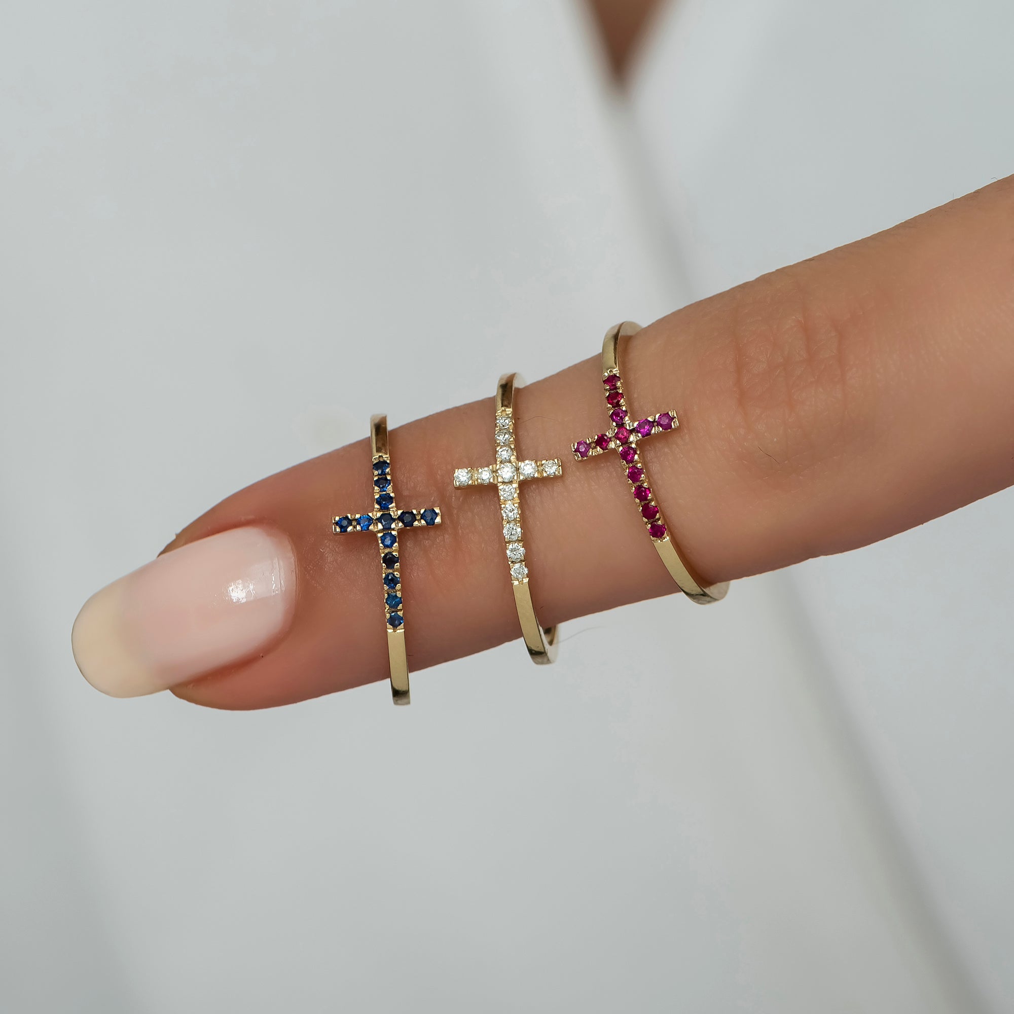 14K Gold Ruby Cross Ring – Serelis