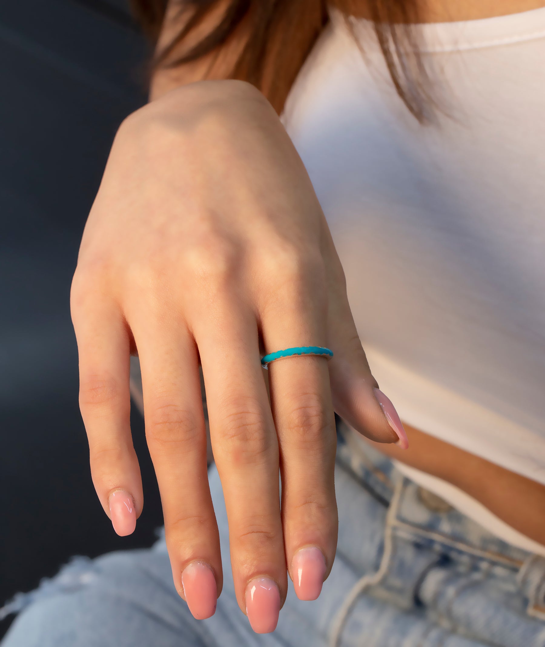 14K Gold Multicolor Enamel Stacking Ring – Soraya